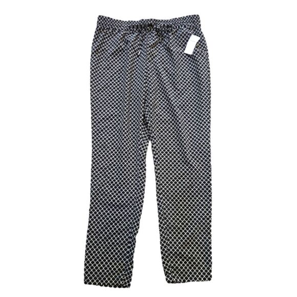 NWT COLDWATER CREEK SOFT MINI CHECKS PULL-ON ANKLE PANTS WITH POCKETS SZ. M - Picture 1 of 4